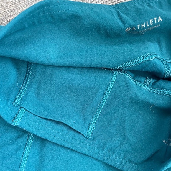 NWOT Athleta leggings, medium, teal - Picture 3 of 5